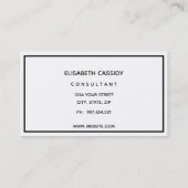 Minimalistisch modern, tweeslachtig Visitekaartje (Achterkant)