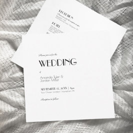 Minimalistisch modern vierkant art deco all one We Kaart