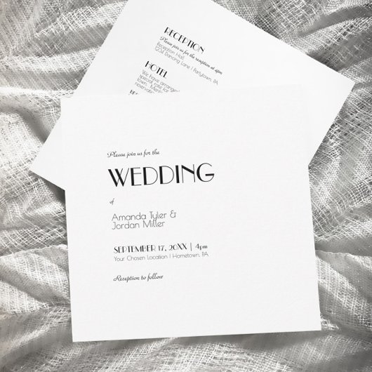 Minimalistisch modern vierkant art deco all one We Kaart