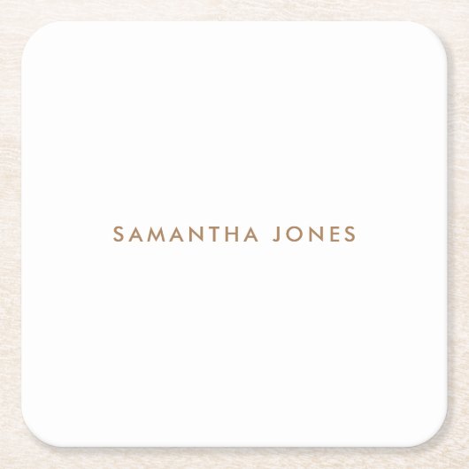 Minimalistisch Modern Vierkante Kartonnen Onderzetter (Voorkant)