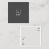 Minimalistisch modern Visitekaartje op het Mono-pl (Voorkant / Achterkant)