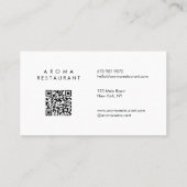 Minimalistisch Modern Visitekaartje zwart wit (Achterkant)