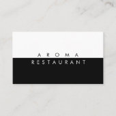 Minimalistisch Modern Visitekaartje zwart wit (Voorkant)