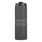 Minimalistisch Modern Voeg Jouw naam grijs toe Thermosbeker (Voorkant)
