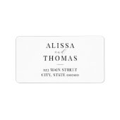 Minimalistisch Modern Weddenschap Etiket (Voorkant)