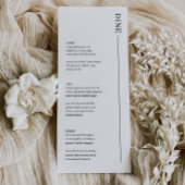 Minimalistisch Modern Wedding Menu en Menu Drinken
