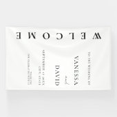 Minimalistisch Modern Wedding Welkom Spandoek (Horizontaal)