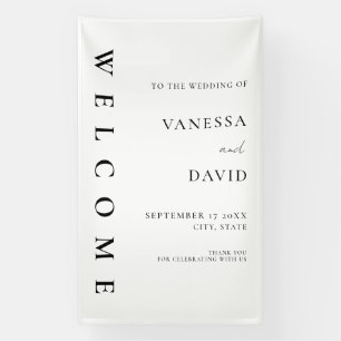 Minimalistisch Modern Wedding Welkom Spandoek