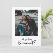 Minimalistisch modern Will jij bent mijn bruidsmei (Staand voorkant)