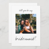 Minimalistisch modern Will jij bent mijn bruidsmei (Voorkant / Achterkant)