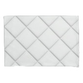 Minimalistisch modern wit gewatteerd geometrisch p kussensloop (Voorkant-Links)
