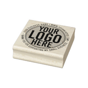 Minimalistisch Modern Wit Logo Custom Business Rubberstempel