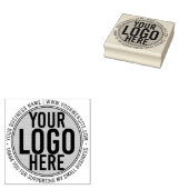 Minimalistisch Modern Wit Logo Custom Business Rubberstempel (Gestempeld)