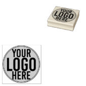 Minimalistisch Modern Wit Logo Custom Business Rubberstempel (Gestempeld)