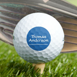 Minimalistisch Modern Wit op Blauw Golfballen