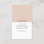 Minimalistisch, modern, zwart en eenvoudig visitekaartje (Achterkant)