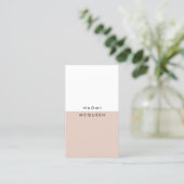 Minimalistisch, modern, zwart en eenvoudig visitekaartje (Staand voorkant)