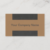 Minimalistisch Modern Zwart en Tan Visitekaartje (Achterkant)