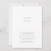 Minimalistisch modern  zwart huwelijk kaart (Voorkant)