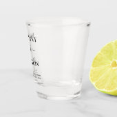 Minimalistisch modern zwart huwelijk shot glas (Rechts)