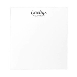 Minimalistisch modern zwart script, speciaal geper notitieblok