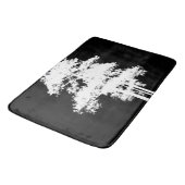 Minimalistisch modern zwart wit boom silhouet badmat (Gekanteld)