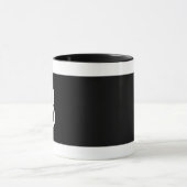 Minimalistisch Modern Zwart Wit Monogram Linkerhan Mok (Midden)