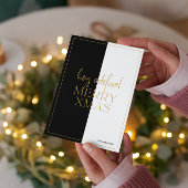 Minimalistisch Modern zwart-wit split screen Kaart