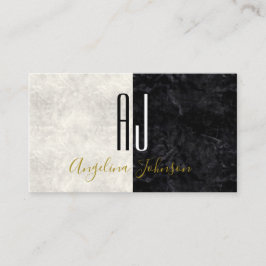 Minimalistisch modern zwart-wit visitekaartje