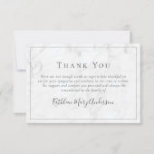 Minimalistisch Modern | Zwarte witte begrafenissym Bedankkaart (Voorkant)