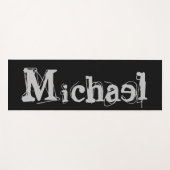 Minimalistisch moderne monogram met zwarte witte y yogamat (Voorkant (horizontaal))