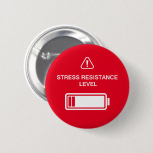 Minimalistisch monochrome drukweerstandsniveau ronde button 5,7 cm