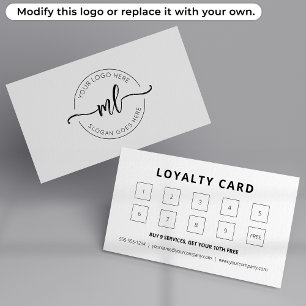 Minimalistisch Monogram Beginletters Zakelijk Logo Klantenkaartje