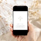 Minimalistisch Monogram Botanische Bruiloft Kaart