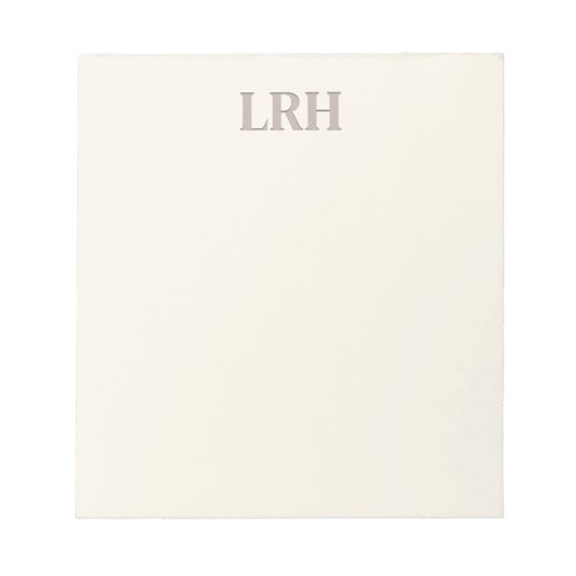 Minimalistisch monogram bruidsmeisje Notitieblok (Voorkant)