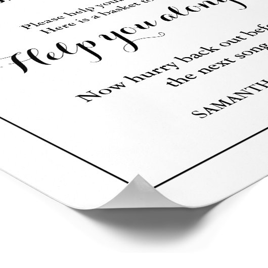 Minimalistisch Monogram Bruiloft Badkamer Mand Tek Poster (Hoek)