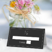 Minimalistisch Monogram Bruiloft | Zwart