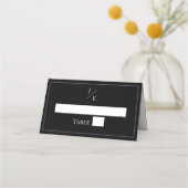 Minimalistisch Monogram Bruiloft | Zwart (Voorkant)