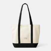 minimalistisch monogram canvas tote bag (Achterkant)
