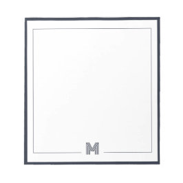 Minimalistisch Monogram Dubbele Rand Briefpapier Notitieblok