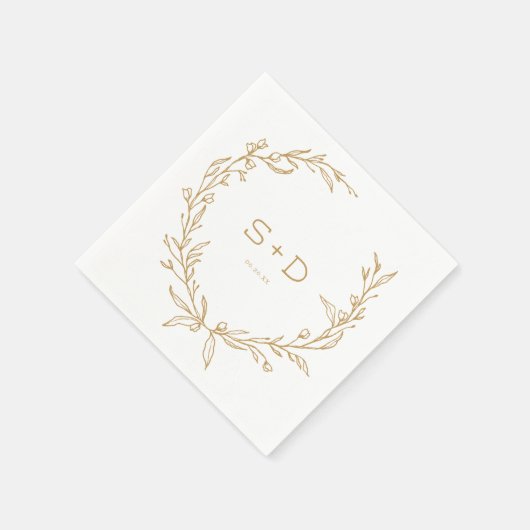 Minimalistisch monogram formeel huwelijk tussen Co Servet (Hoek)