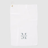 Minimalistisch monogram gepersonaliseerd golfhanddoek (Voorkant)