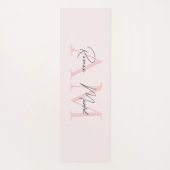 "Minimalistisch Monogram Gepersonaliseerd Pastel R Yogamat (Achterkant)
