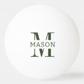Minimalistisch monogram gepersonaliseerd pingpongballen (Voorkant)