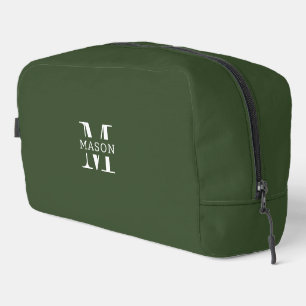 Minimalistisch monogram gepersonaliseerd toilettasje