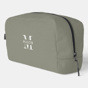 Minimalistisch monogram gepersonaliseerd toilettasje