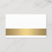 Minimalistisch / monogram / goudbalmetaal visitekaartje (Achterkant)