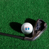 Minimalistisch monogram initiaal D koraalblauw Golfballen