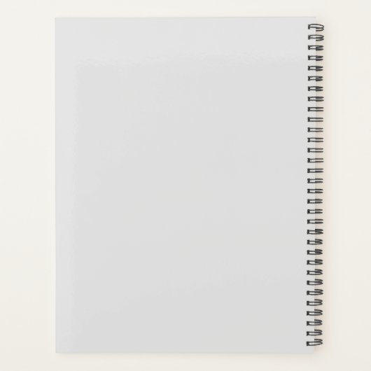 Minimalistisch Monogram Initiaal Silver Grey Blue  Planner (Achterkant)