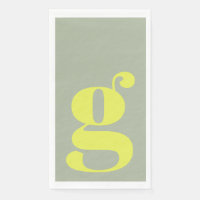 Minimalistisch Monogram Initiaal Vet Sage Chartreu